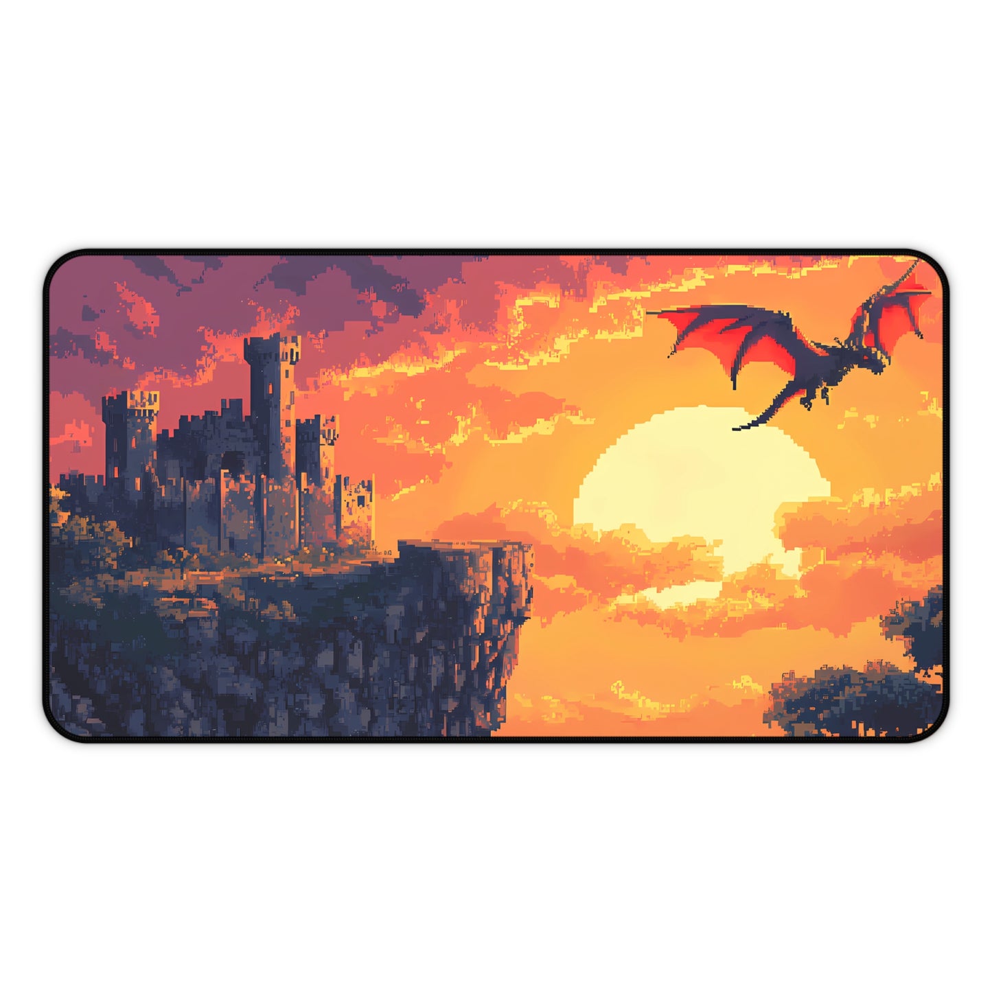 Dragon Kingdom - Pixel Art Fantasy Desk Mat