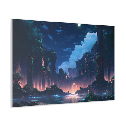 Night Magic - Anime Canvas Print