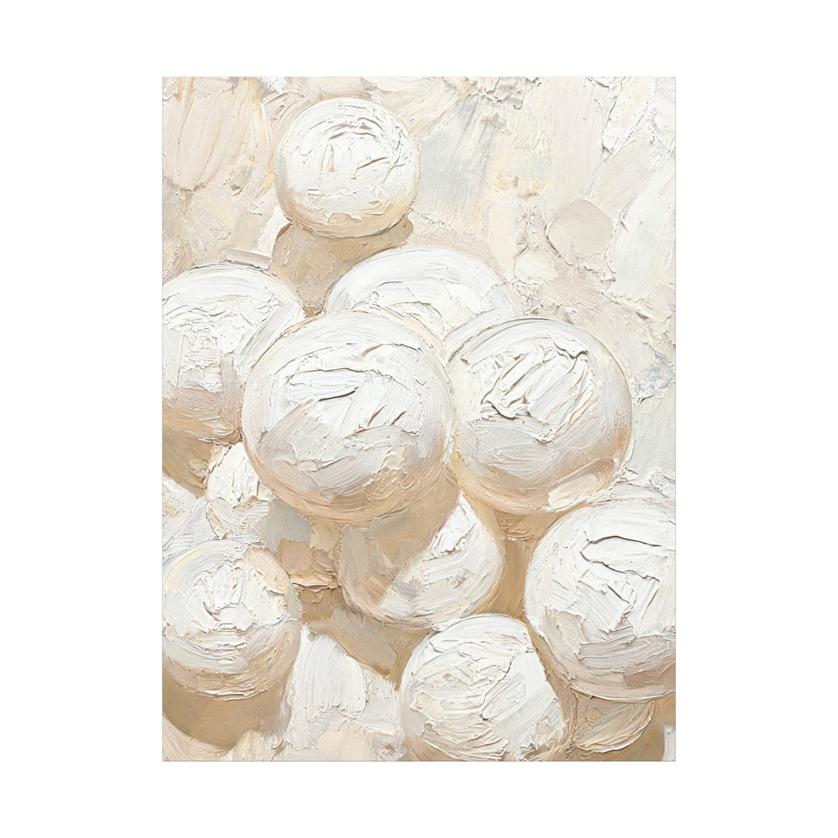 Silk Spheres - Abstract White Wall Art