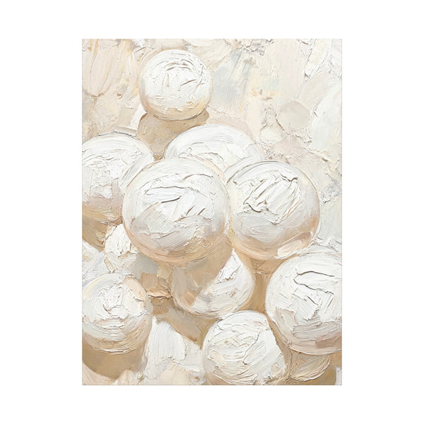 Silk Spheres - Abstract White Wall Art