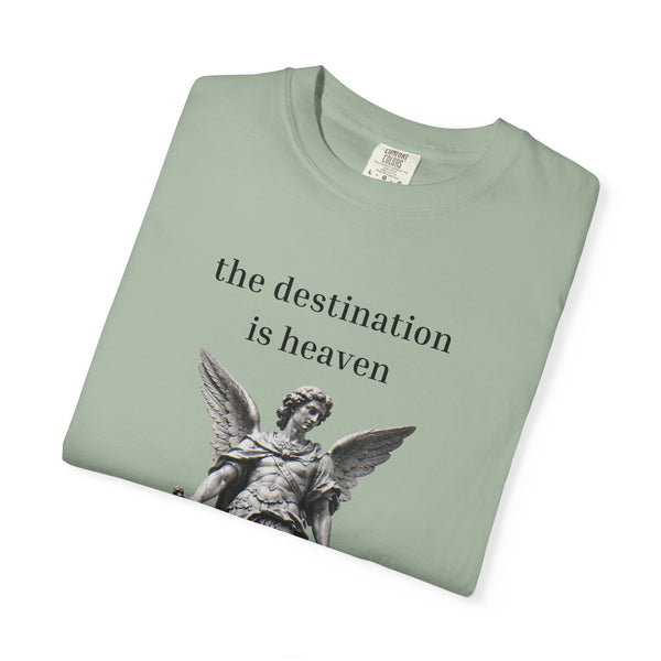 The Destination Is Heaven - Angel Statue Graphic T-Shirt