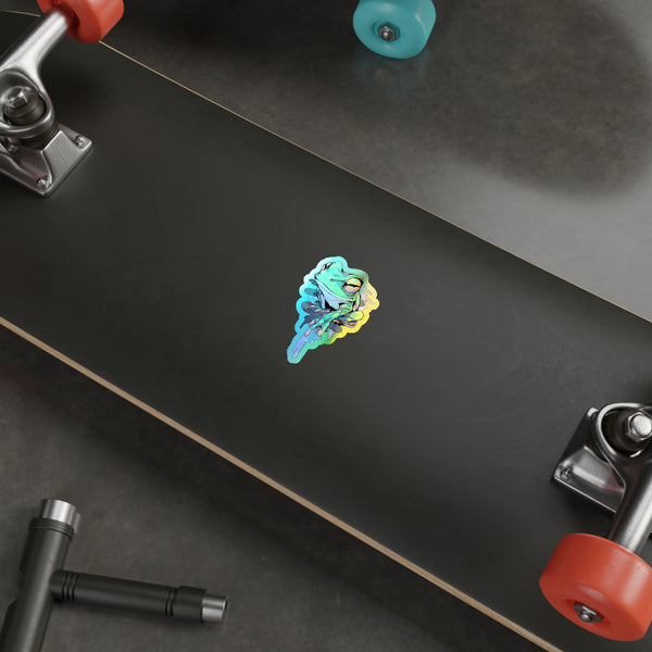Sly Grin - Holographic Frog Sticker