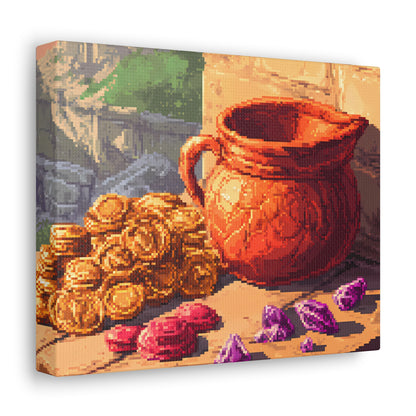 Riches of the Keep - Anime Pixel Art Canvas Print