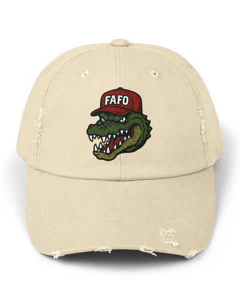 FAFO Gator - Military Aesthetic Distressed Cap