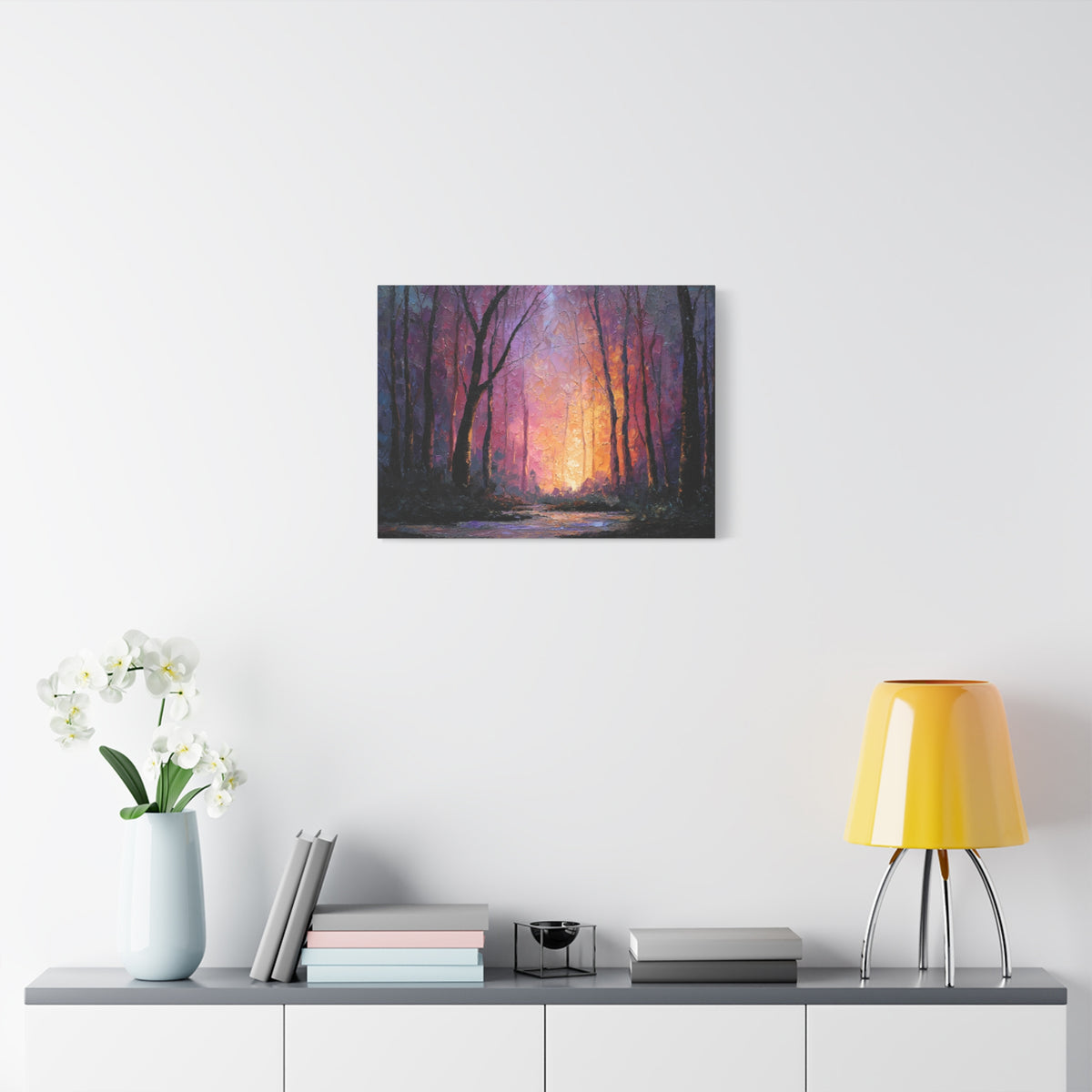 First Light - Textured Forest Wall Art