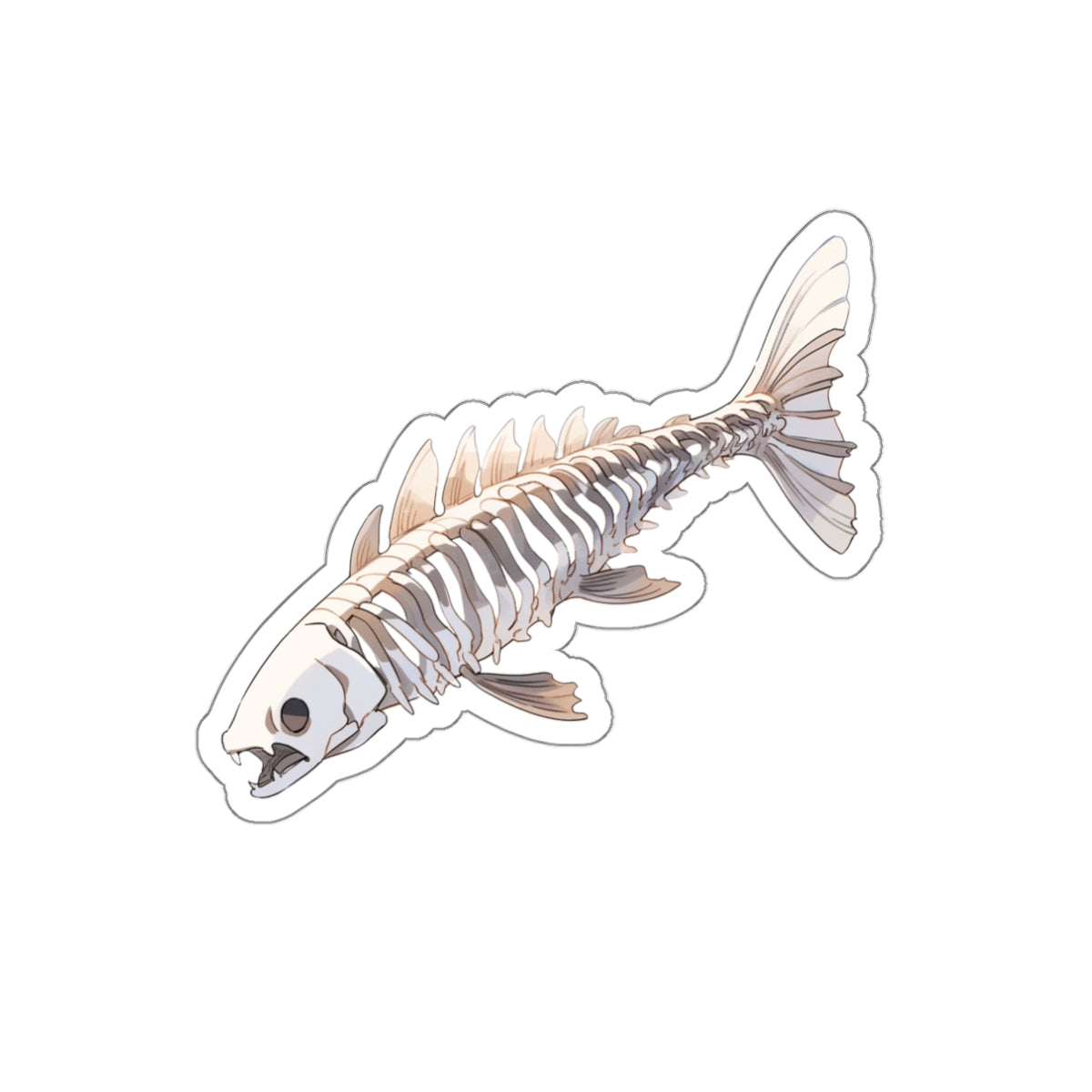Amazing Bone Fish - Anime Fish Skeleton Sticker