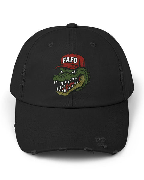 FAFO Gator - Military Aesthetic Distressed Cap