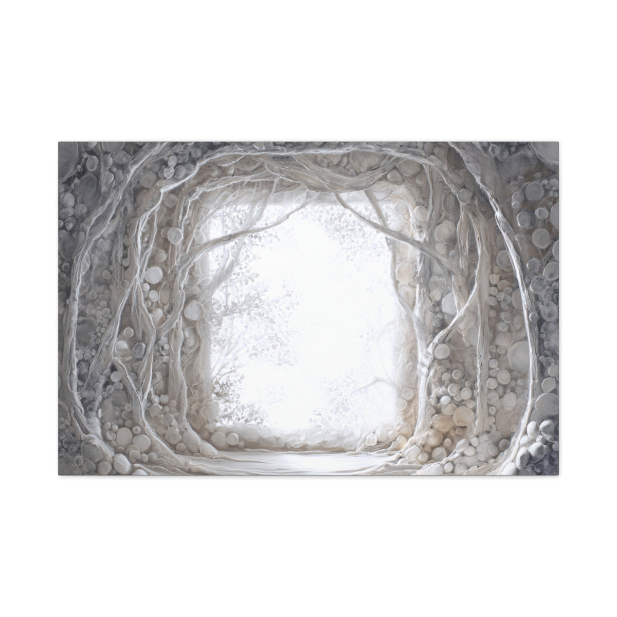 Pearl Hall - Textured White Fantasy Wall Art