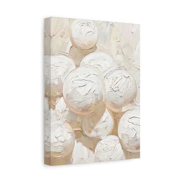 Silk Spheres - Abstract White Wall Art