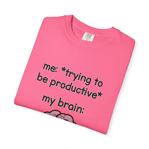 Trying to be Productive - Kawaii Brain Anime T-Shirt