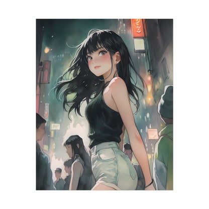 Big Dreams - Anime Girl Watercolor Poster