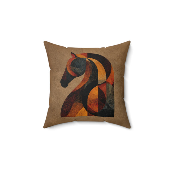 The Knight - Abstract Chess Decor Pillow
