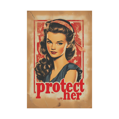 Protect Her - Innocent Hearts Vintage Poster