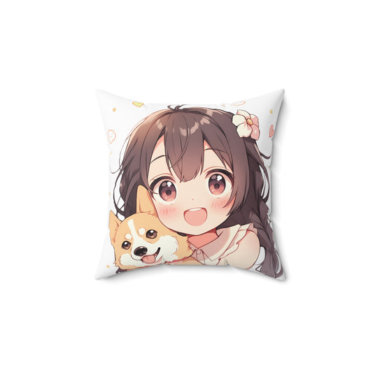 Soulmates - Cute Anime Throw Pillow