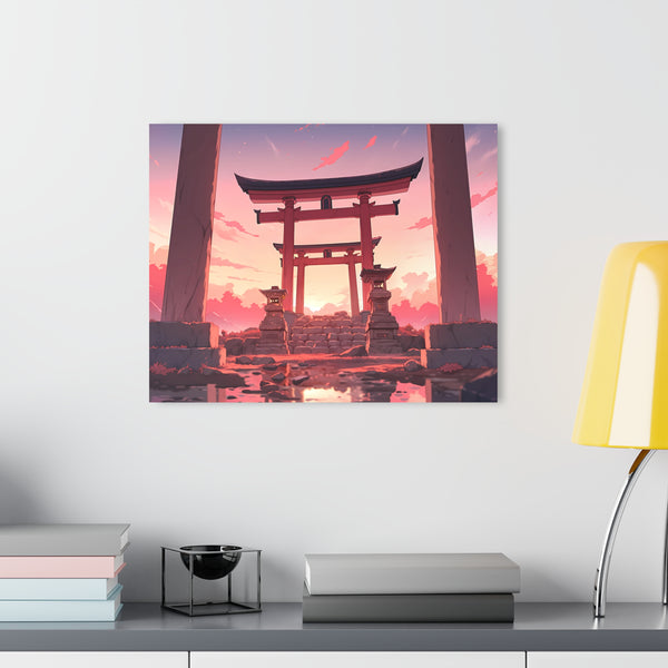 Torii Shrine Anime Glass Painting