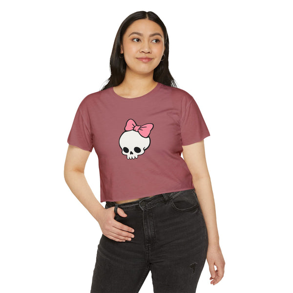Literally Just a Skull - Pastel Goth Boxy Crop Tee