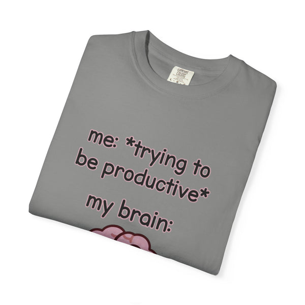 Trying to be Productive - Kawaii Brain Anime T-Shirt