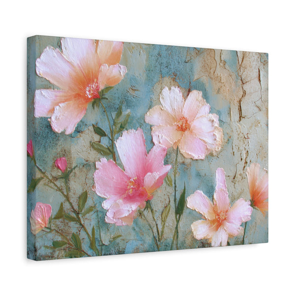 Delicate Blooming - Pink Flower Pastel Wall Art