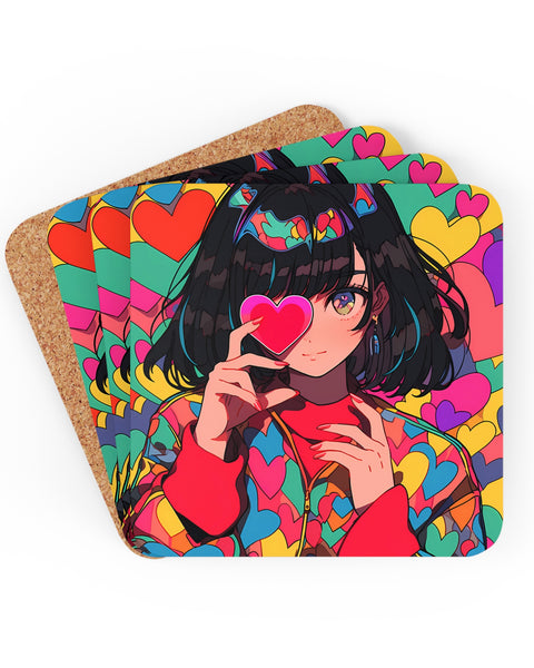 Heart Collage - Cute Coaster Set