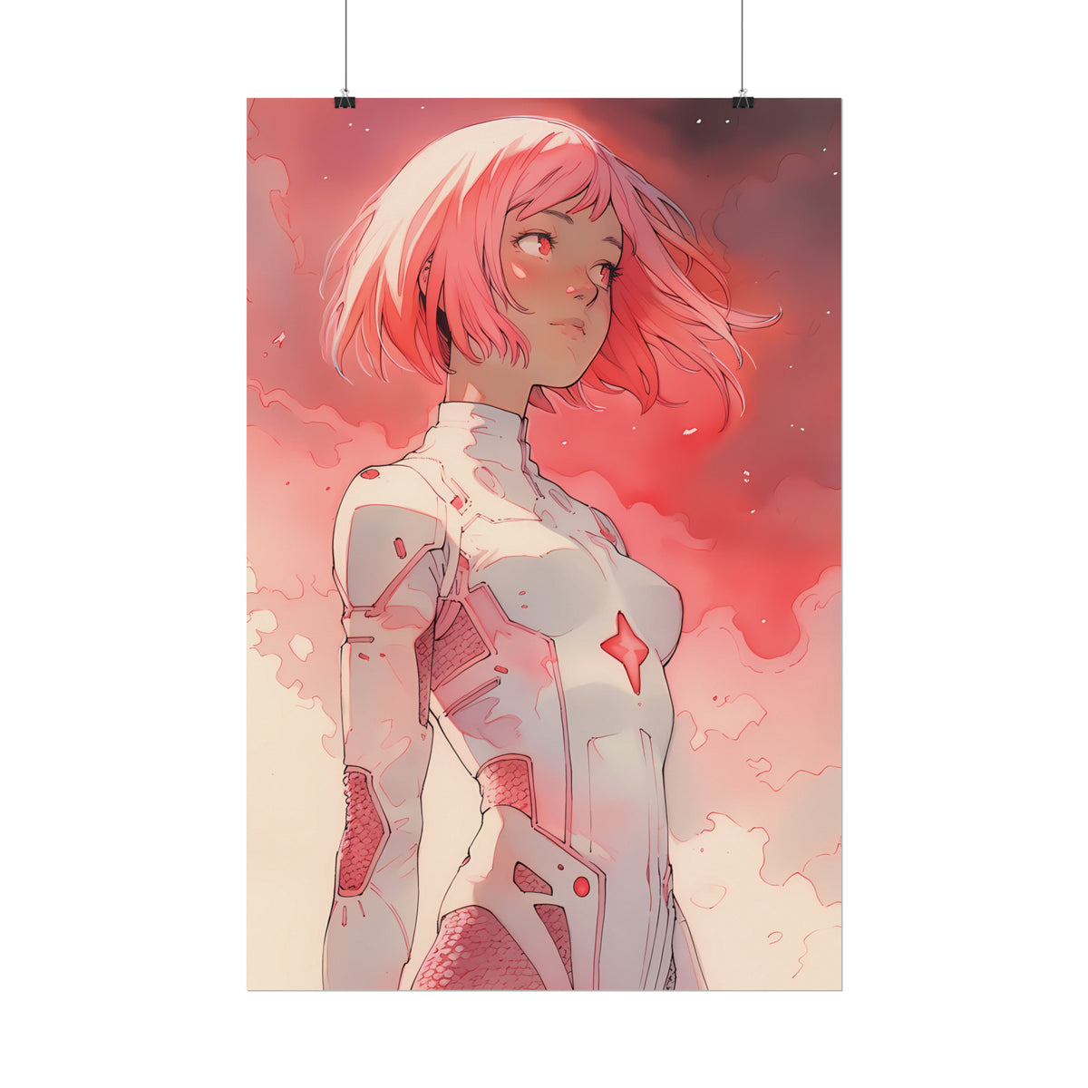 Hikari Child of Light - Anime Girl Watercolor Poster