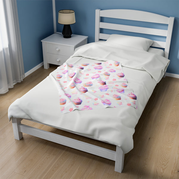 Cupcake Party - Cute Anime Throw Blanket