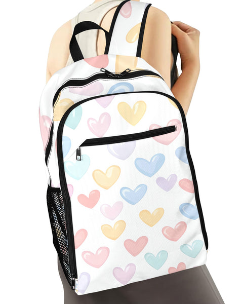 DreamPop Hearts - Cute Pastel Heart Backpack