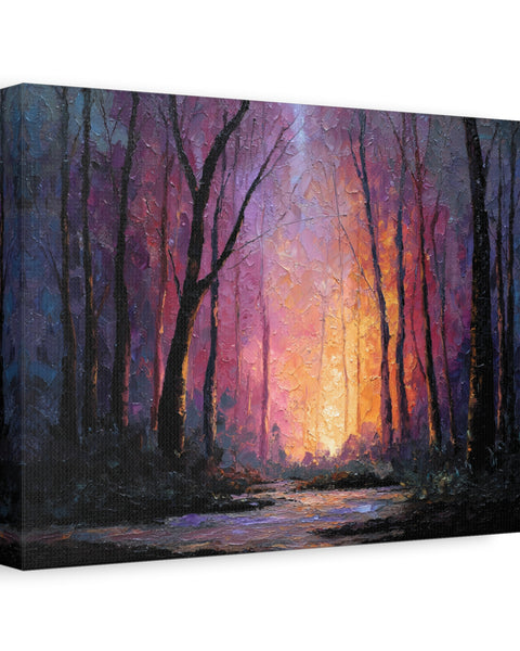 First Light - Textured Forest Wall Art