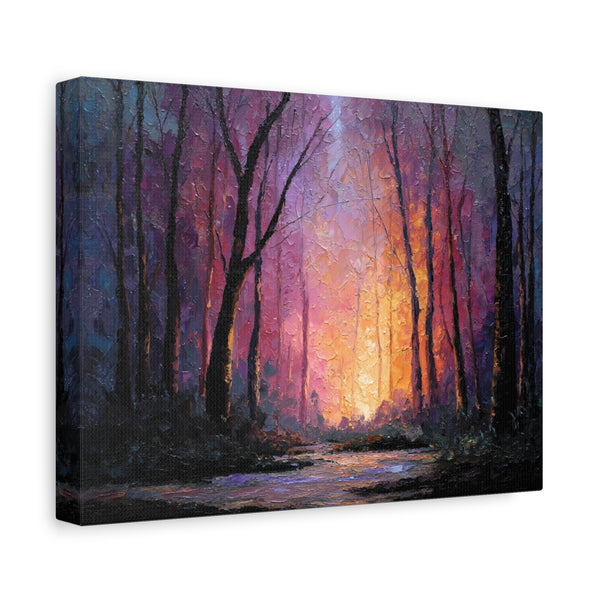 First Light - Textured Forest Wall Art