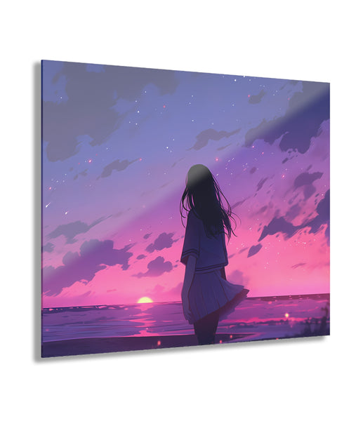 Before the Sun Sets - Anime Glass Painting