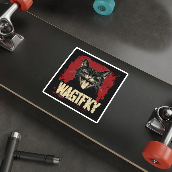 WAGTFKY Cat Die-Cut Sticker