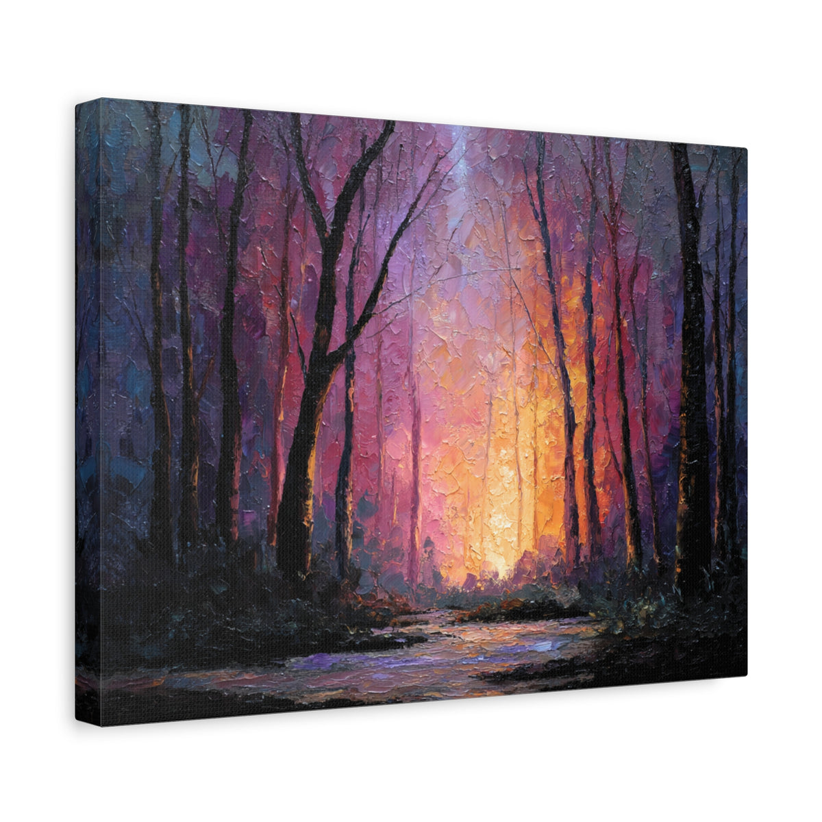 First Light - Textured Forest Wall Art