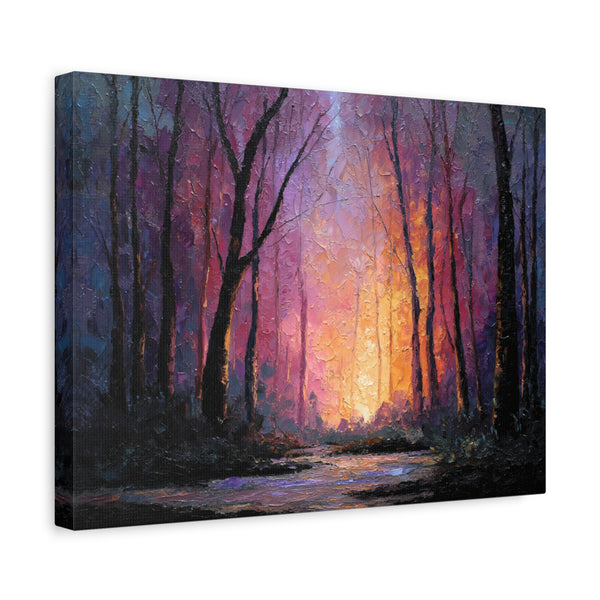 First Light - Textured Forest Wall Art
