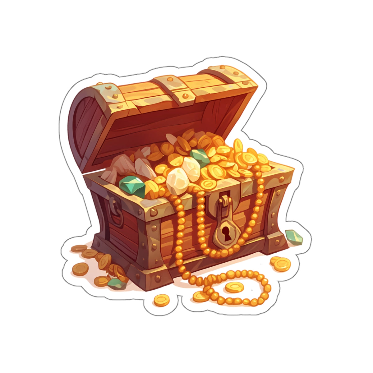 Golden Bounty - Anime Treasure Chest Sticker