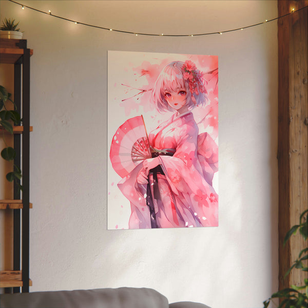 Blossom Festival - Watercolor Anime Poster