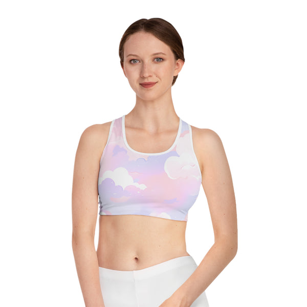 Pastel Clouds Soft Sleep Bra