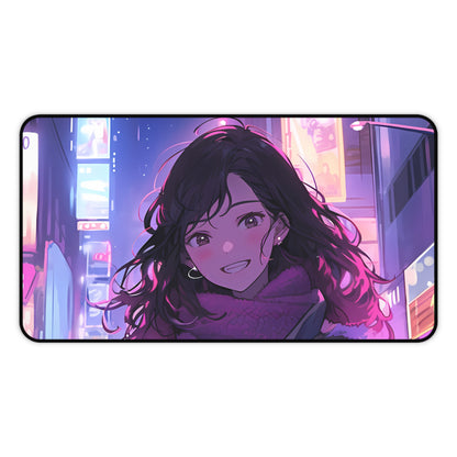 Night Vibes - Anime Girl Desk Mat