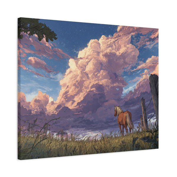 Freedom Longing - Anime Canvas Horse Print