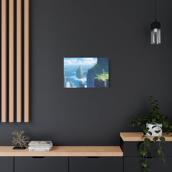 Sea Cliffs - Anime Canvas Print Fantasy Decor