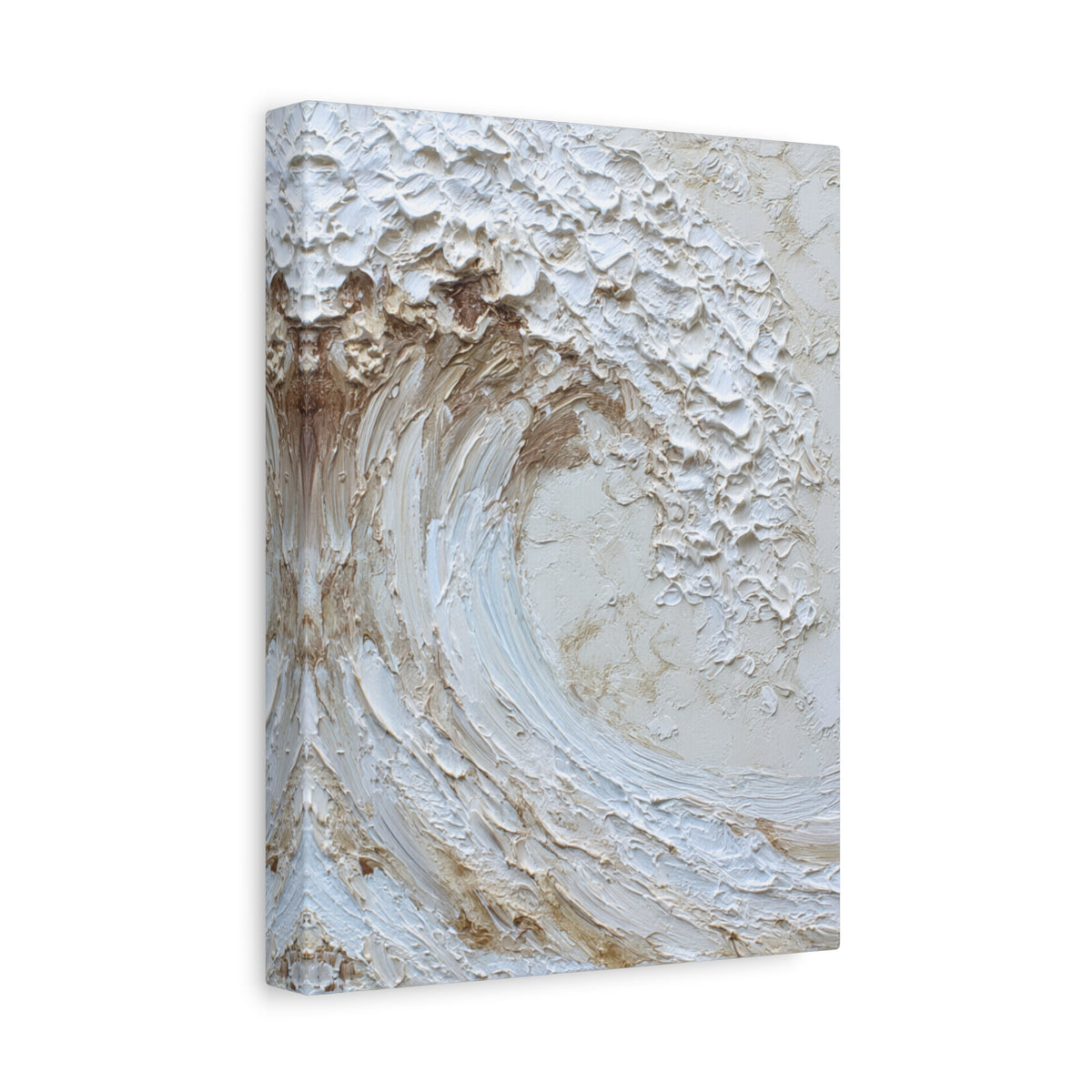 Wave Crest - Textured White Wall Art