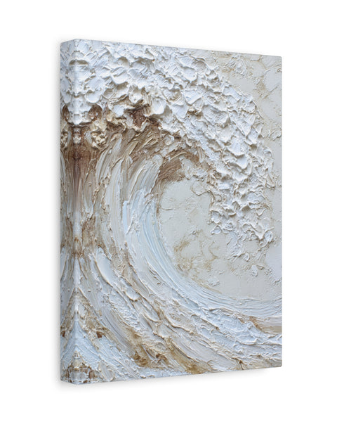 Wave Crest - Textured White Wall Art