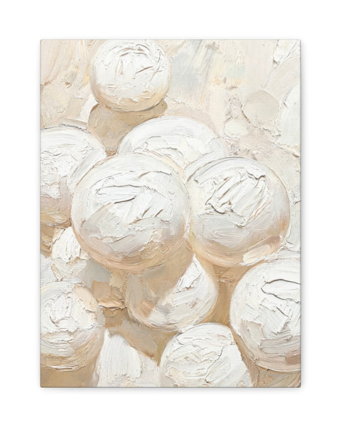 Silk Spheres - Abstract White Wall Art