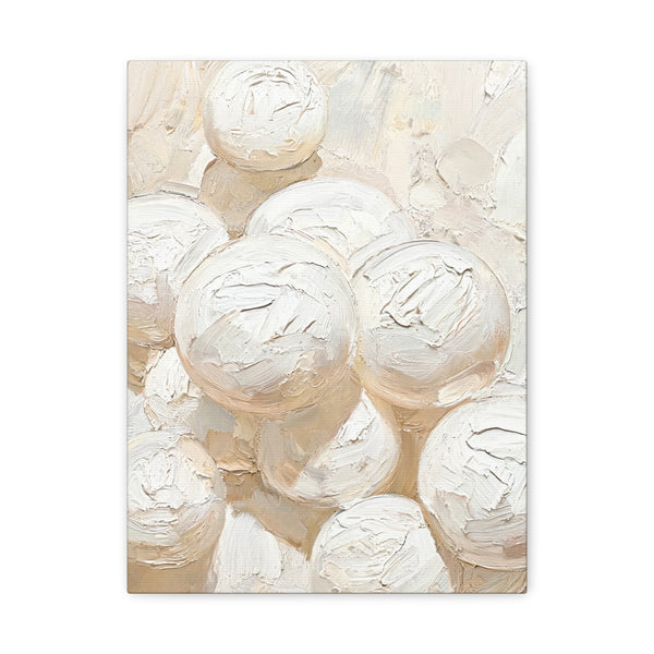 Silk Spheres - Abstract White Wall Art
