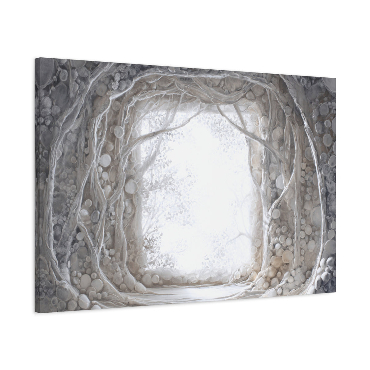 Pearl Hall - Textured White Fantasy Wall Art