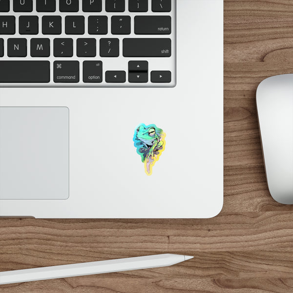 Sly Grin - Holographic Frog Sticker