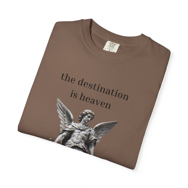 The Destination Is Heaven - Angel Statue Graphic T-Shirt