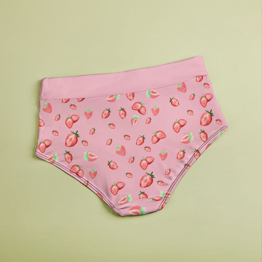 Strawberry Rain - Cute High Waist Panties