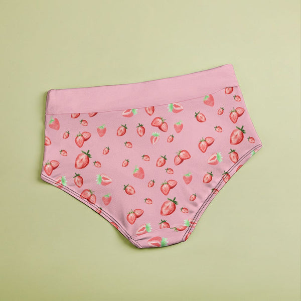 Strawberry Rain - Cute High Waist Panties