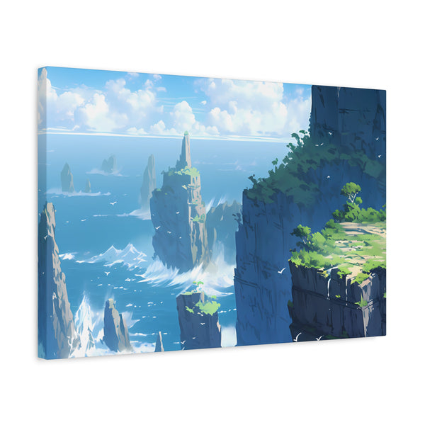 Sea Cliffs - Anime Canvas Print Fantasy Decor