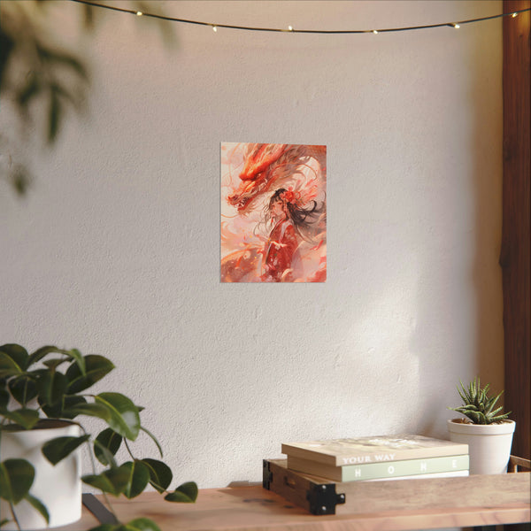 Year of the Dragon Watercolor Poster