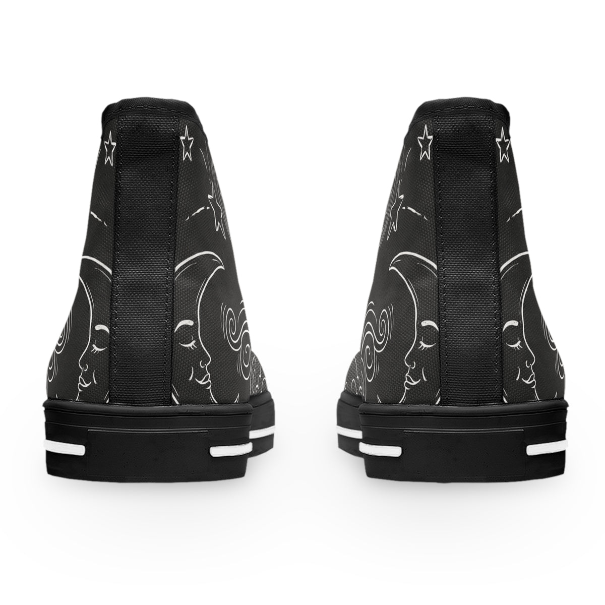 Night Sky Scribbles - Cute High-Top Sneakers